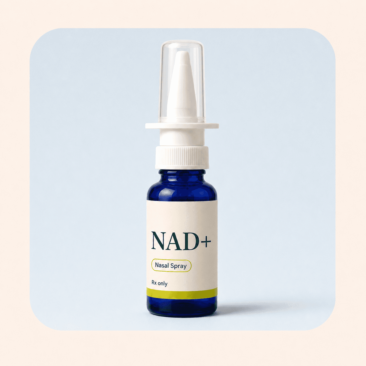 Illustrative NAD+ nasal spray bottle.