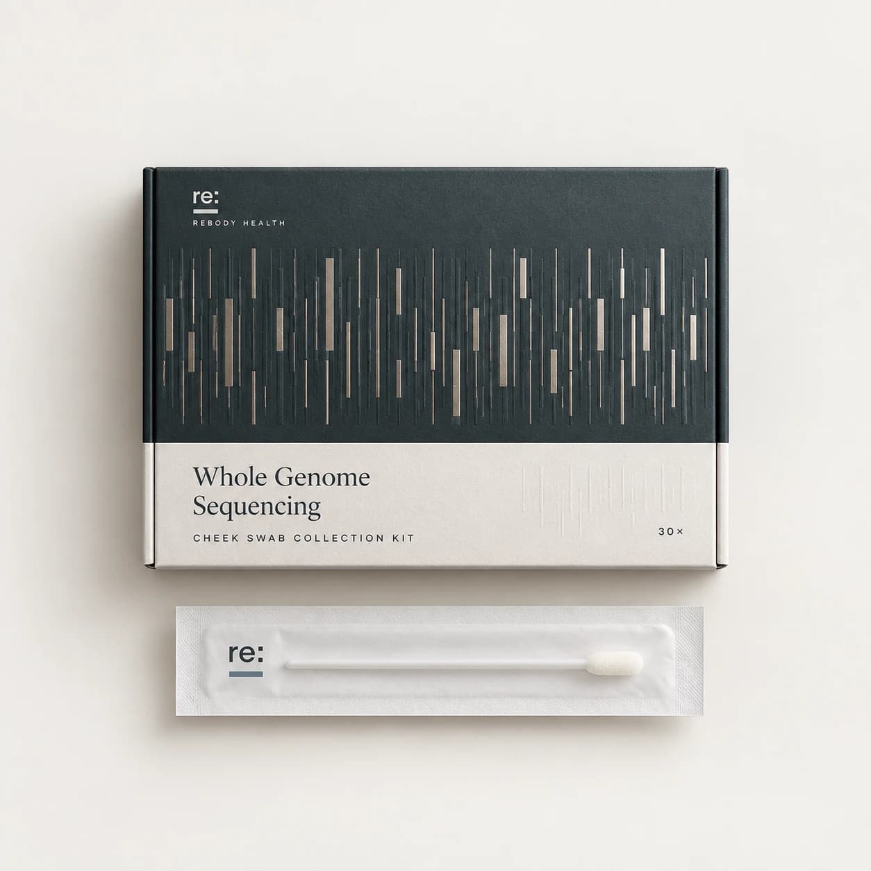Rebody whole genome sequencing cheek-swab kit packaging concept