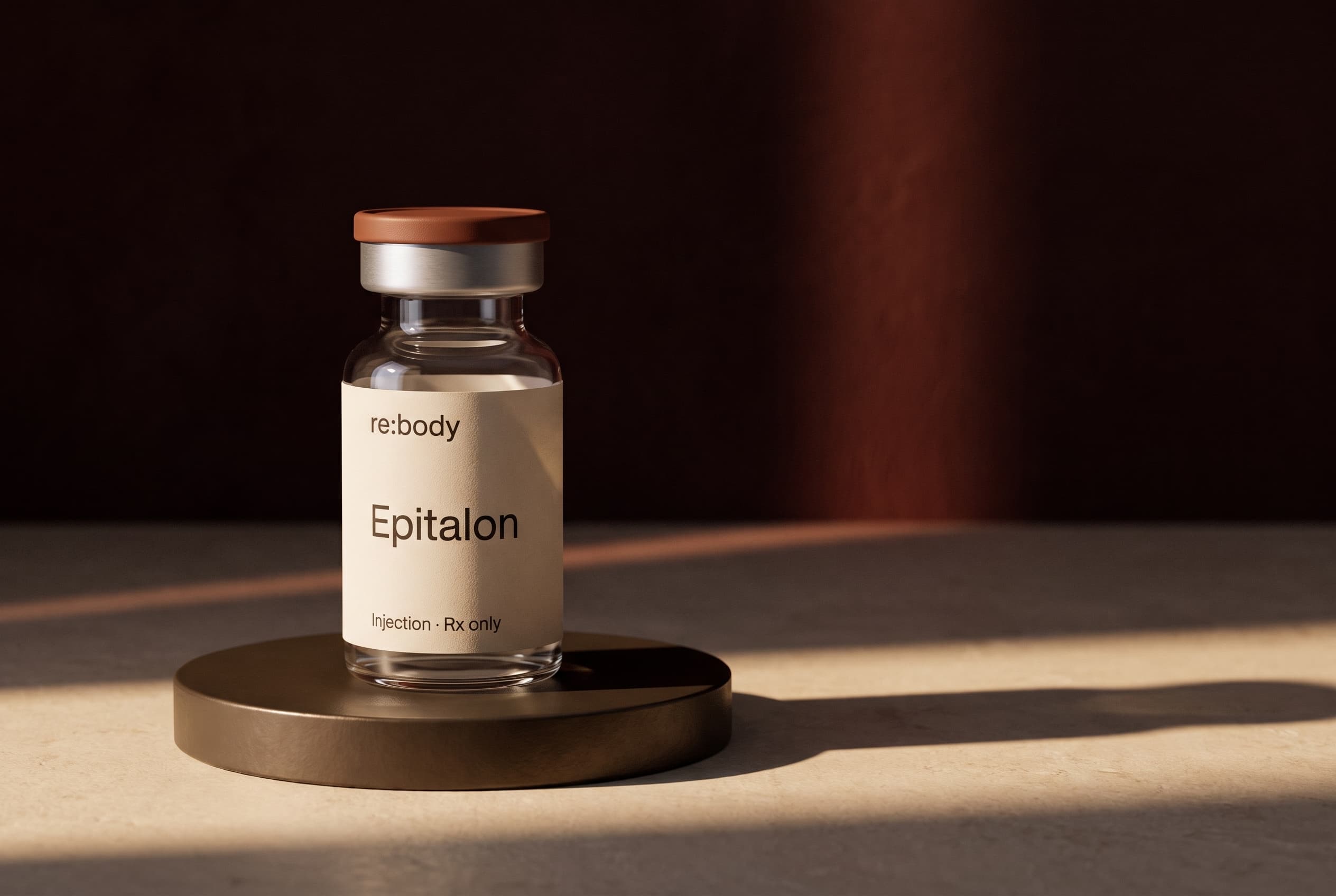 Injectable Longevity Peptides for Energy, Metabolism, and Recovery shown as a Rebody editorial still life