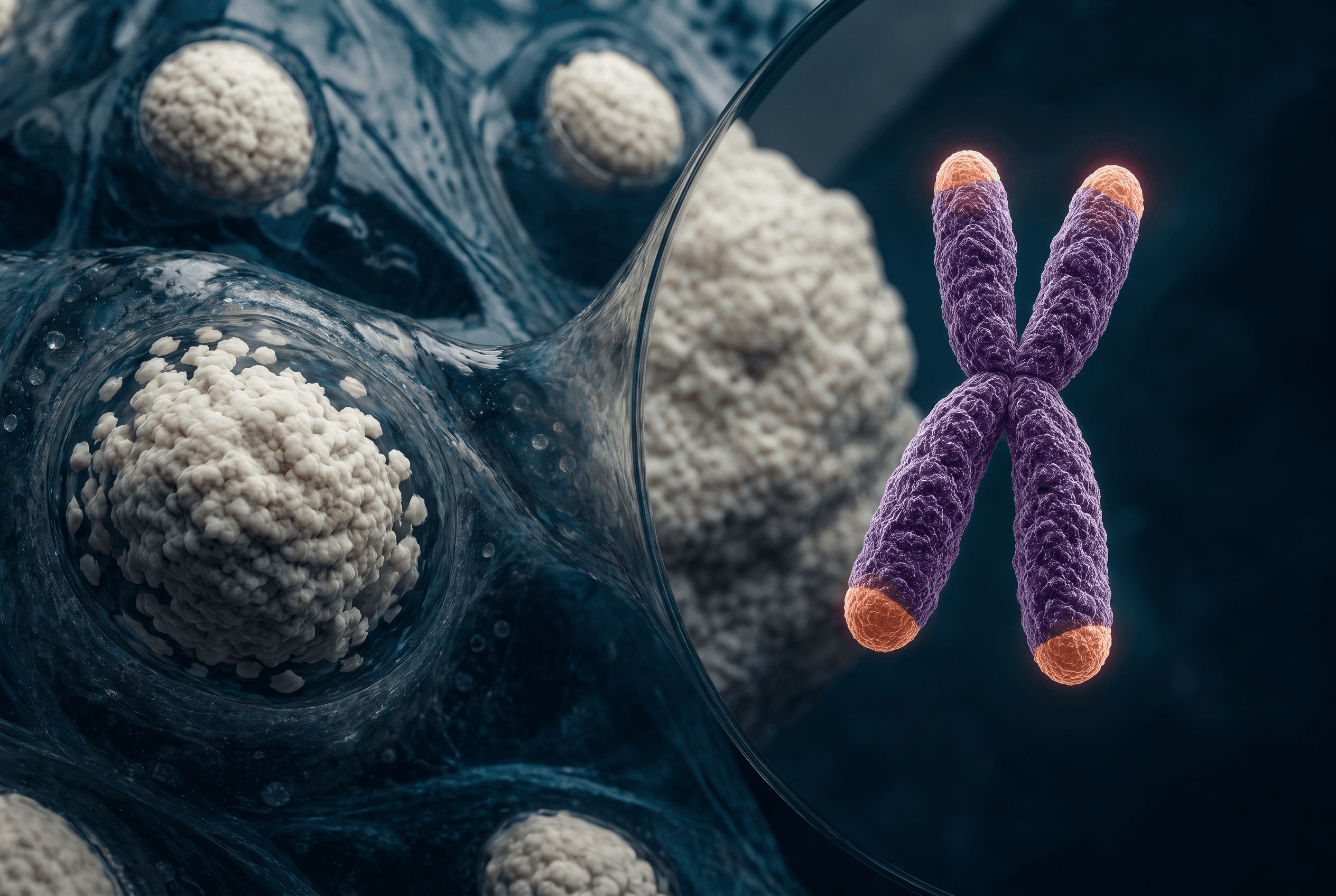 Telomere and Cellular-Aging Treatment Options shown as a Rebody editorial still life