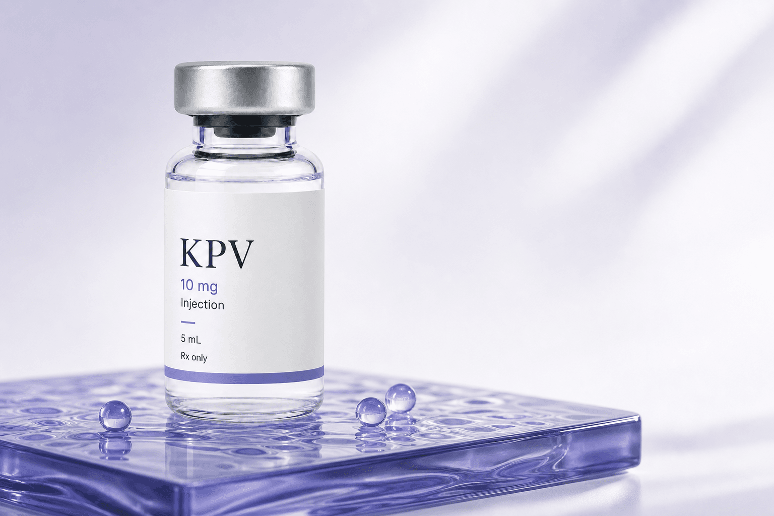KPV and BPC-157 Peptide Injections shown as a Rebody editorial still life