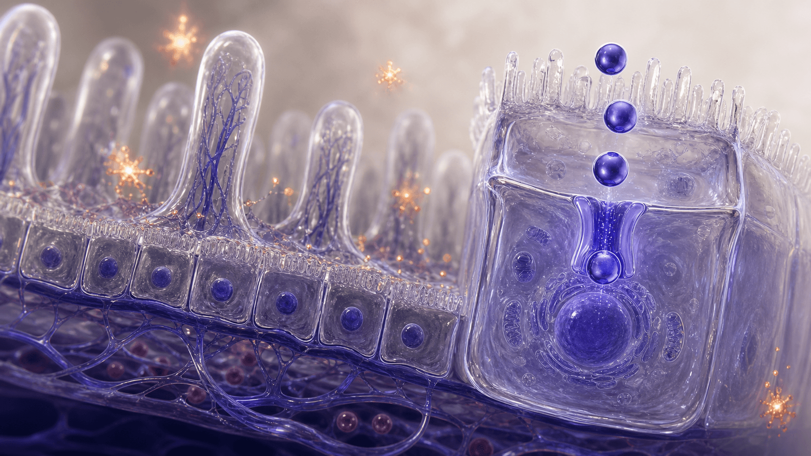 Oral Peptide Research vs Injectable Gut Peptides shown as a Rebody editorial still life