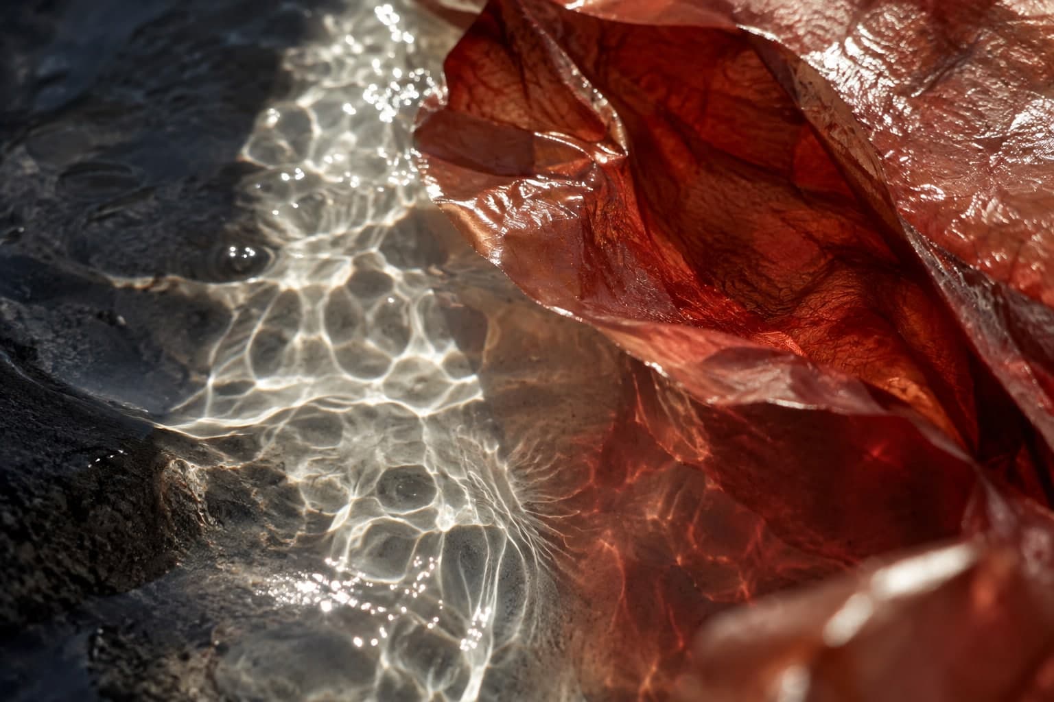 Light passing through translucent material