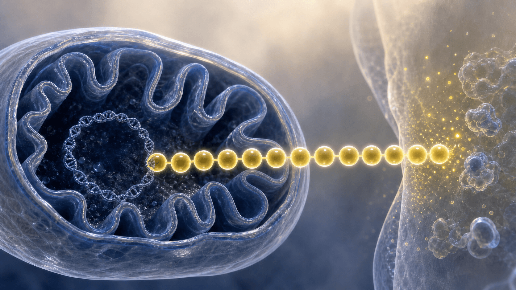 Mitochondrial Peptides and Cellular-Energy Treatments shown as a Rebody editorial still life
