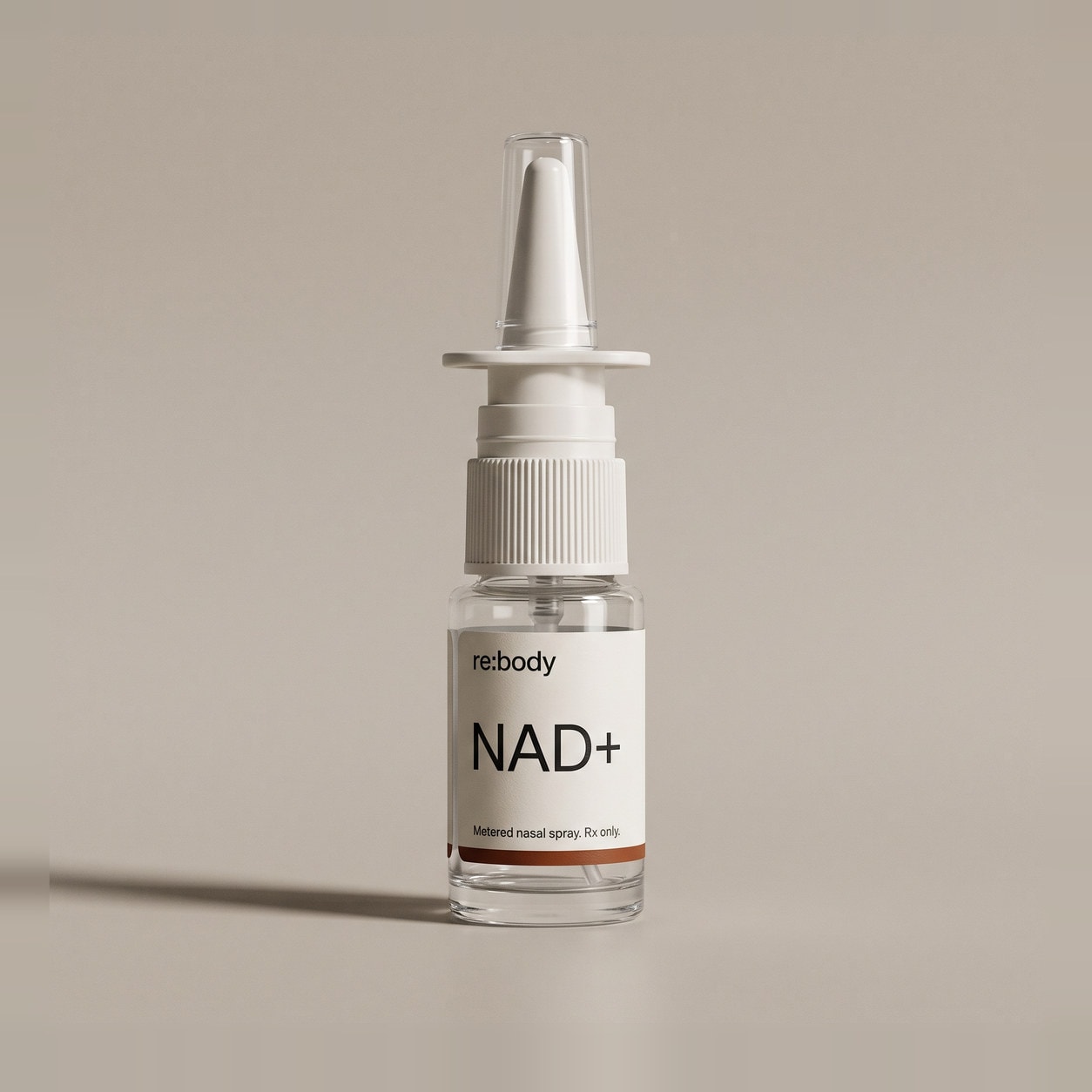 Rebody NAD+ nasal spray bottle.