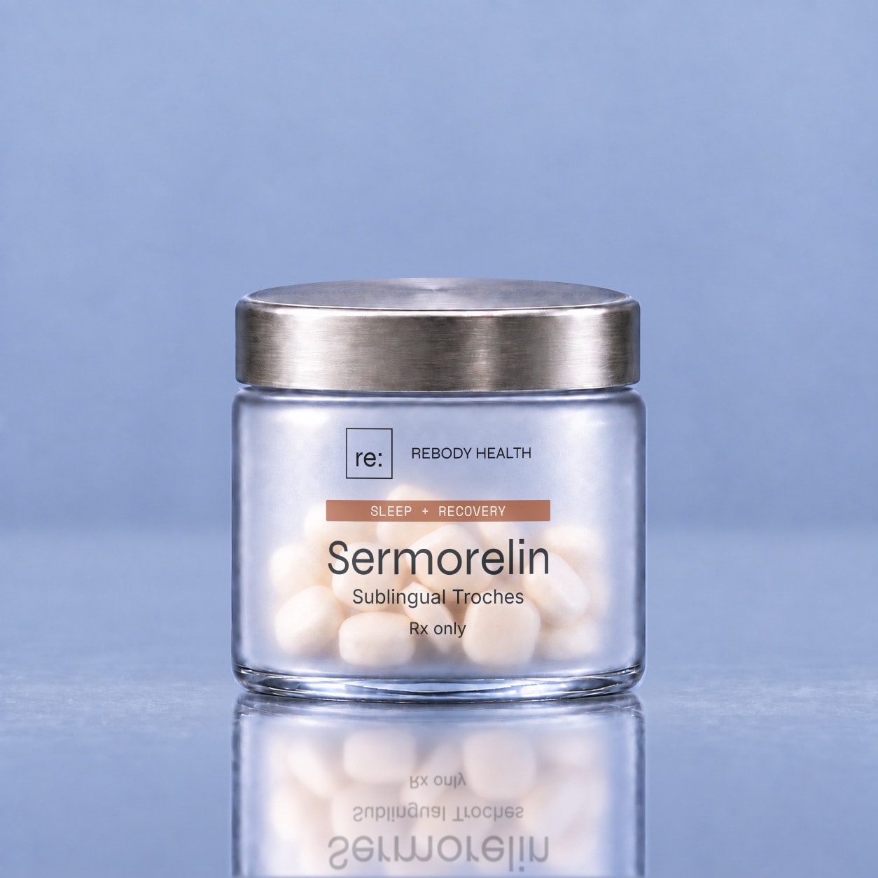 Rebody Sermorelin sublingual troche jar.