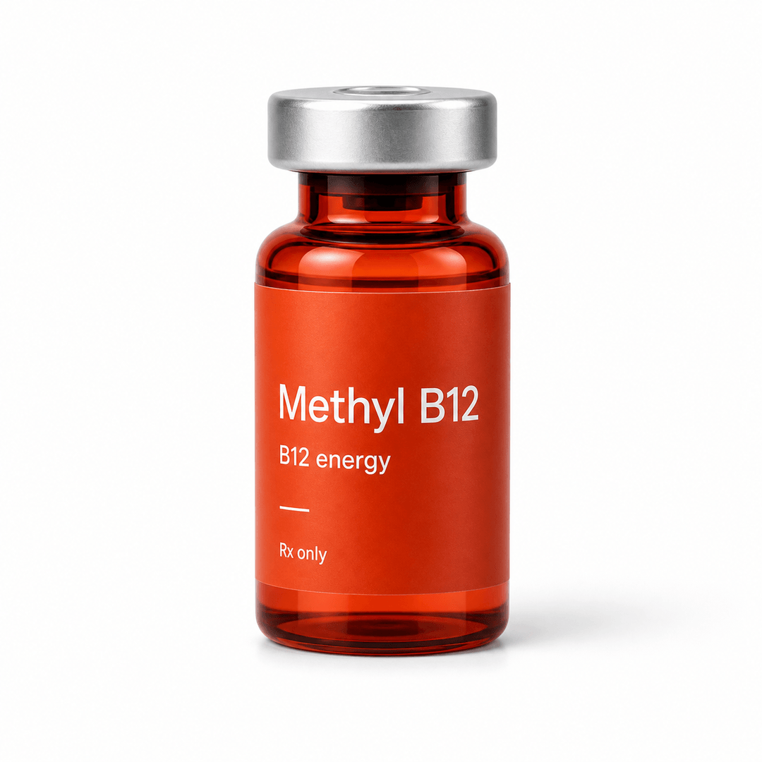 Methylcobalamin B12 vial.