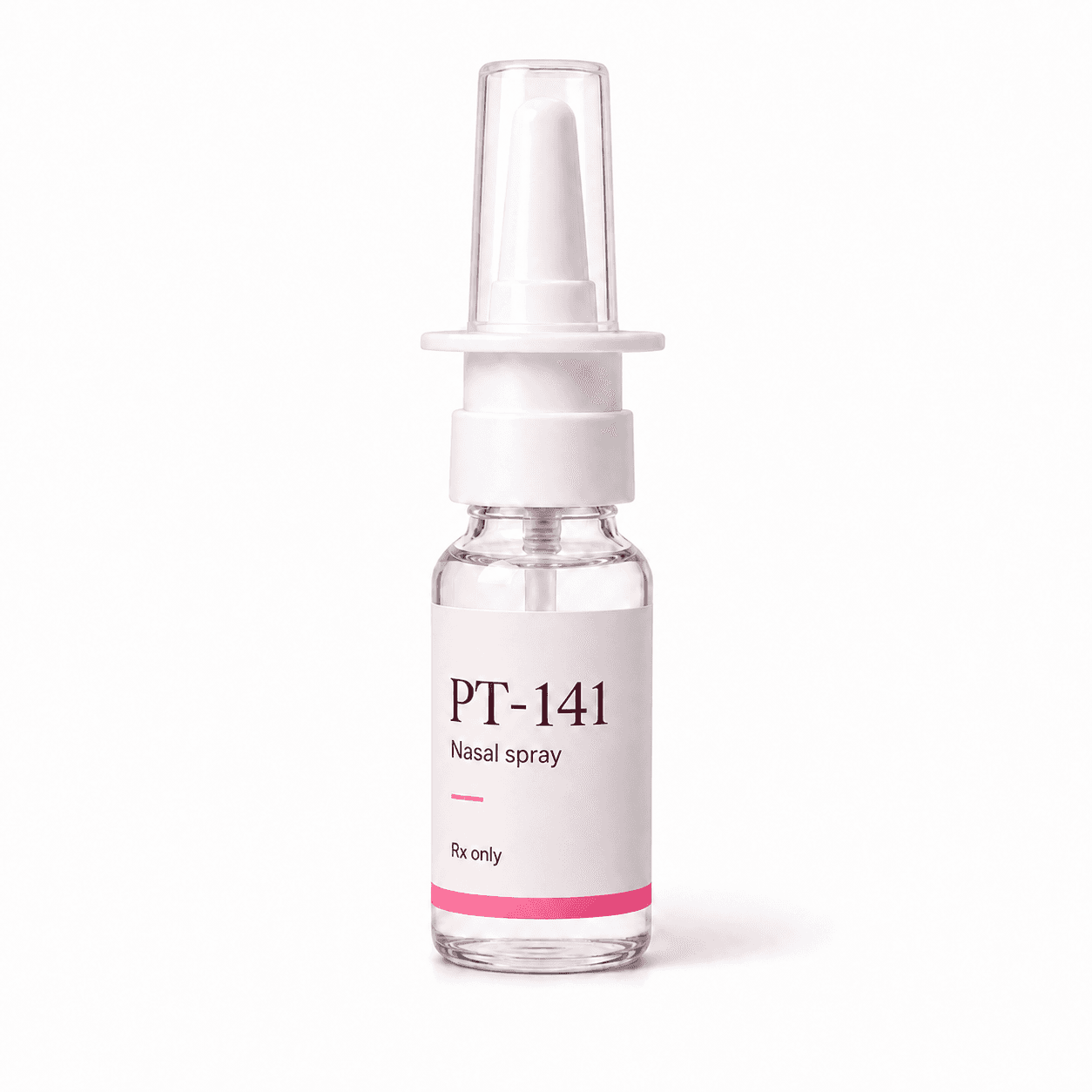 Rebody PT-141 nasal spray bottle on a clean background