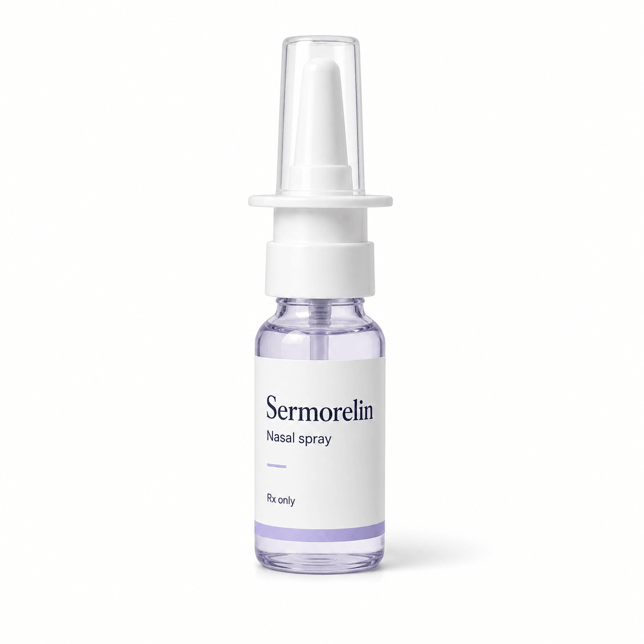 Sermorelin nasal spray bottle.