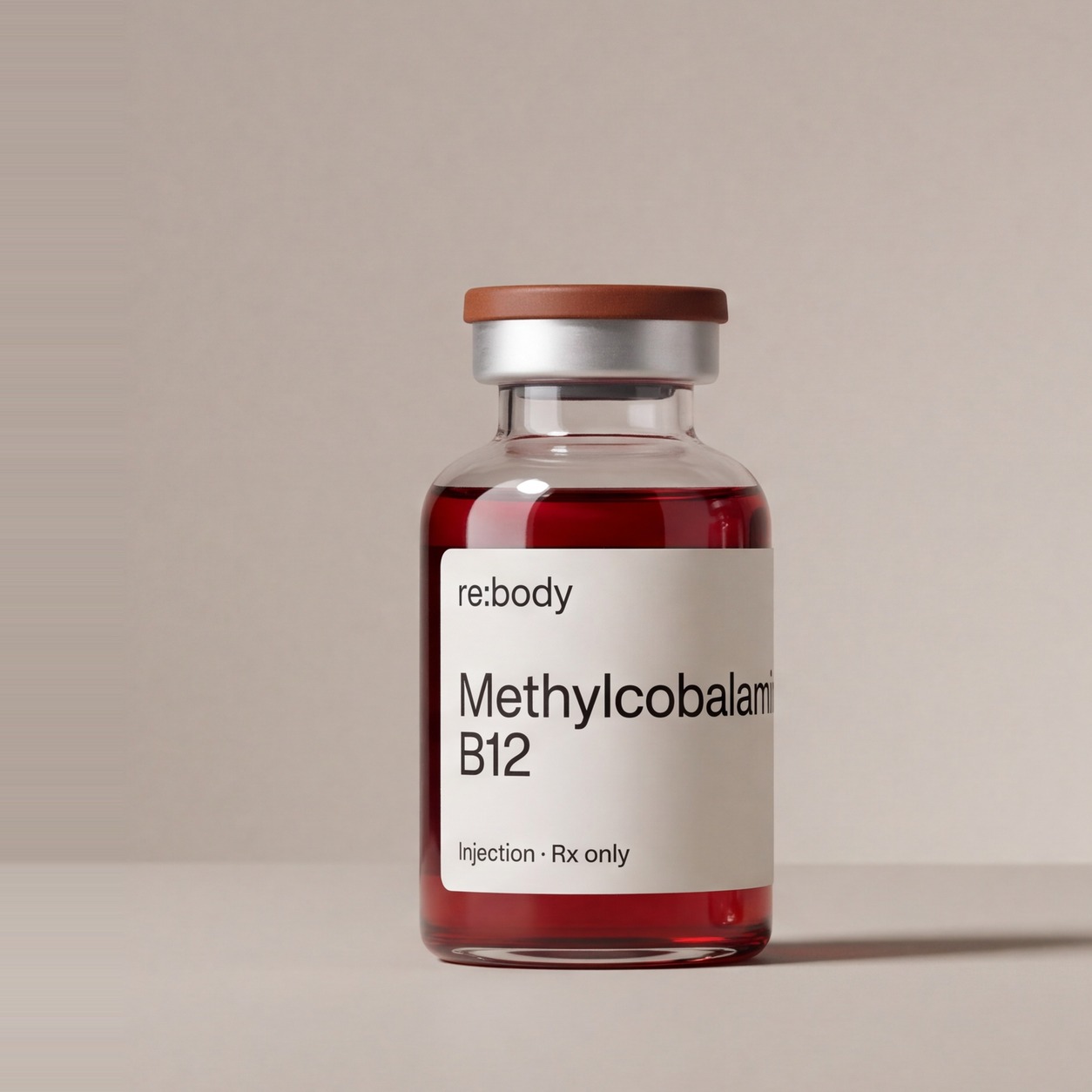 Rebody methylcobalamin B12 injection vial.
