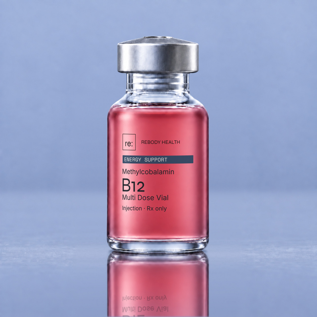 Rebody methylcobalamin B12 injection vial.